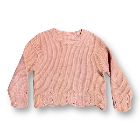 Woman’s Knit Beaded Crewneck Cropped Sweater Size Small‎ - Picture 3 of 6